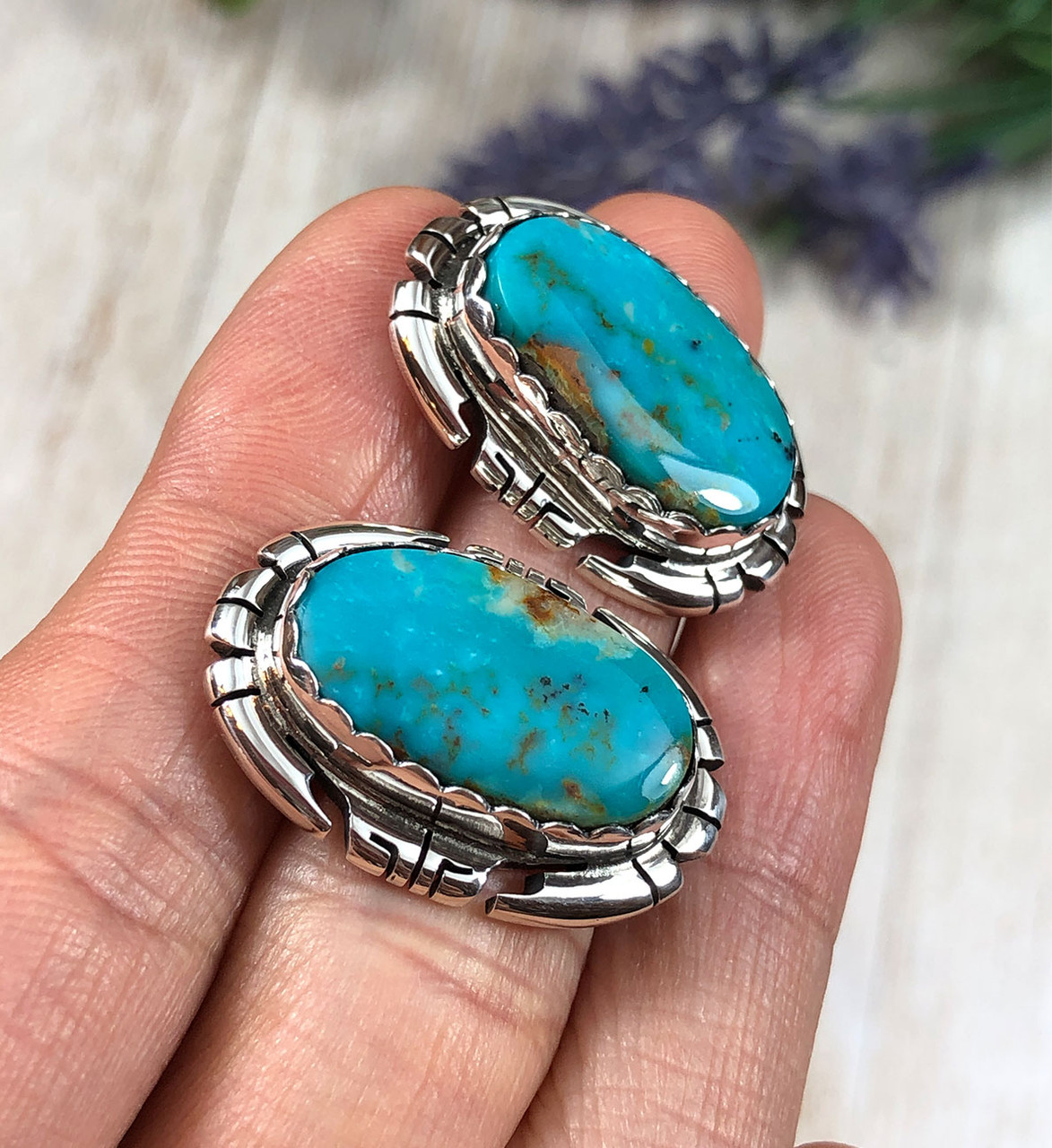 Turquoise Stud Earrings – Made By Mary