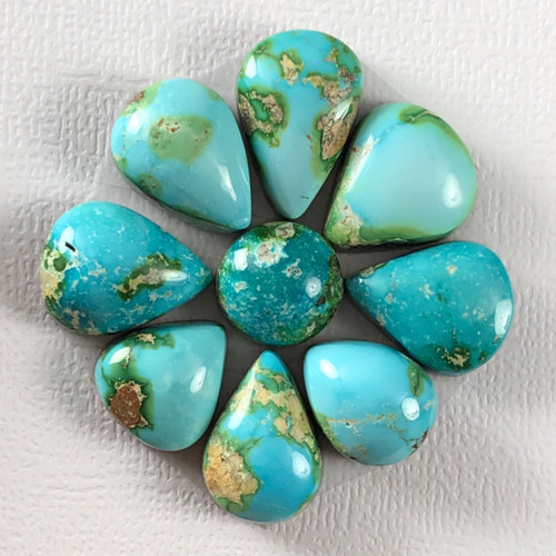 Sonoran Gold Turquoise Cabochon Cluster Set
