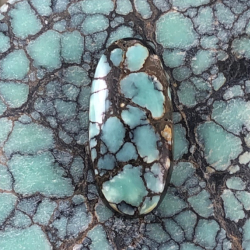 12.35 CTs. Natural Desert Bloom Variscite Cabochon 