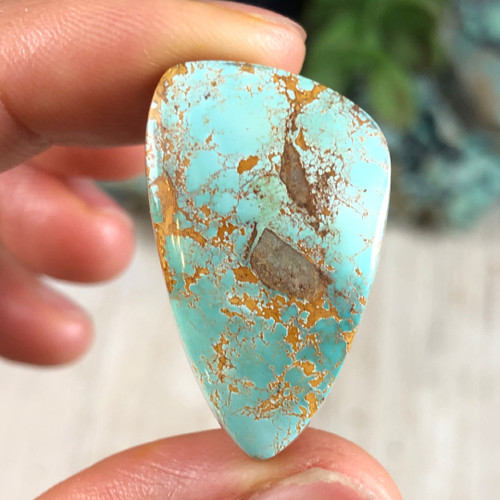 25.15 CTs. Natural Royston Turquoise Cabochon 