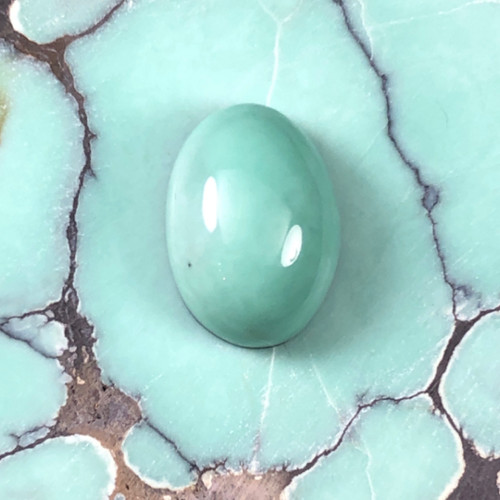 21.7 CTs. Natural Desert Bloom Variscite Cabochon 
