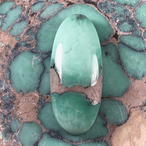 32.2 carats Natural Desert Bloom Variscite Cabochon 