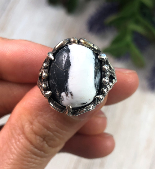 White Buffalo Ring for women