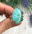 Classic Blue Green Blue Gem Turquoise and Sterling Silver ring by Dillon Hartman.