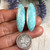 36.8 CTs. White Water Turquoise Cabochon Pair 