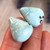 23.25 CTs. Natural Lone Mountain Turquoise Cabochon Pair 