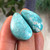 31.05 CTs. White Water Turquoise Cabochon Pair 