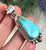 Navajo handmade Royston Turquoise Pendant by Leland Yazzie.