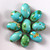 High Dome Sonoran Gold Turquoise Cabochon Cluster Set