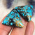 34.35 CTs. Hubei Turquoise Cabochon pair 