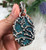 Sterling Silver and Hubei Spiderweb Turquoise Pendant