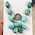 Hand cut Sonoran Gold Turquoise Cabochon necklace set