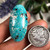 29.8 CTs. White Water Turquoise Cabochon 