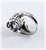 Zebra White Buffalo and Silver Ring Size 7