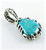 White Water Turquoise Lost Wax Pendant