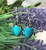 Sterling silver blue turquoise drop earrings