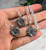 Sterling Silver Flower Earrings and Necklace Set