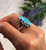 Blue Turquoise ring for women