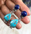 Kingman Turquoise and lapis earrings