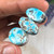 SOLD - 25 carats Natural Lone Mountain Turquoise cabochon set