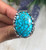 Handmade Sterling Silver and Spiderweb Kingman Turquoise Ring by Nattarika Hartman