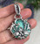 lost wax sterling silver pendant with Persian Variscite