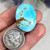 26.7 carats Natural Lone Mountain Turquoise Cabochon 