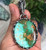 Two Tone Royston Turquoise lost wax pendant 