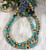 Multi Strand Turquoise and Spiny Oyster Shell Bead Necklace by Nattarika Hartman
