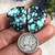 SOLD - 34.25 cts. Angel Wing Variscite cabochon pair 