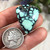 SOLD - 28.10 cts. Angel Wing Variscite cabochon 