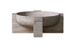 Criss Cross Travertine Bowl