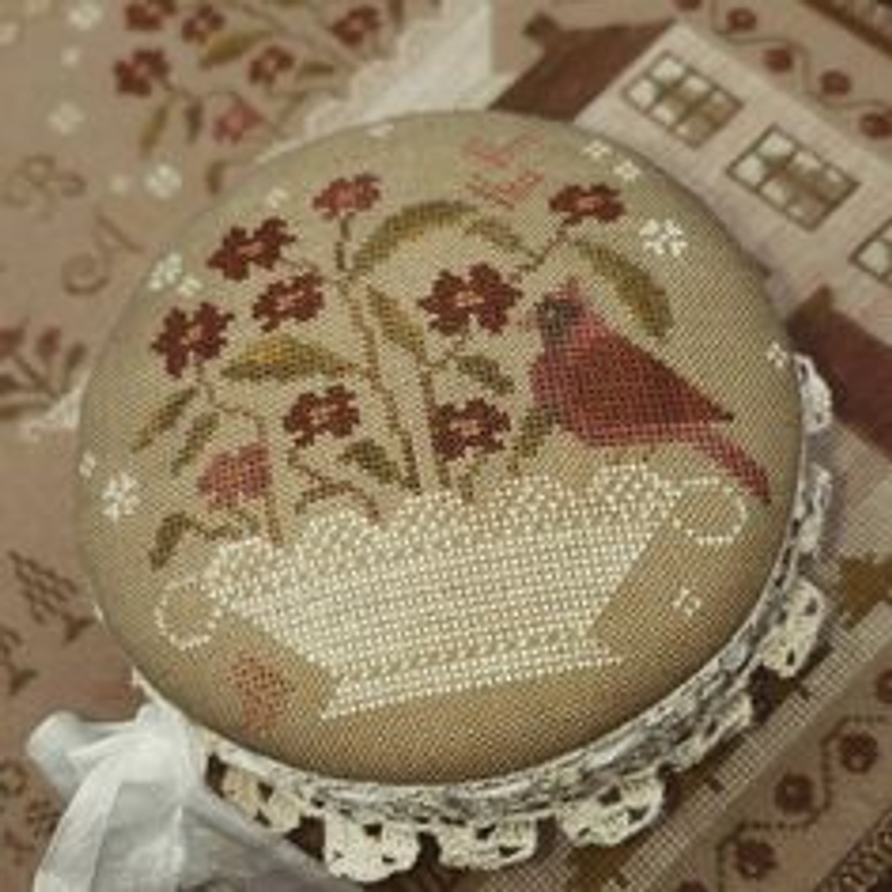 Winter Rose Manor Sampler & Pincushion - Cross Stitch Pattern