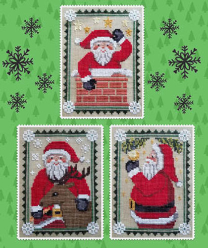 Santa Trio - Cross Stitch Pattern