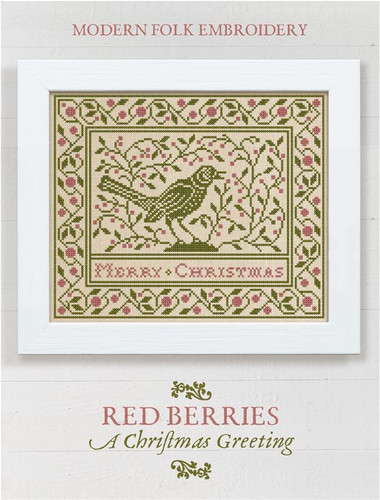 Red Berries A Christmas Greeting - Cross Stitch Pattern