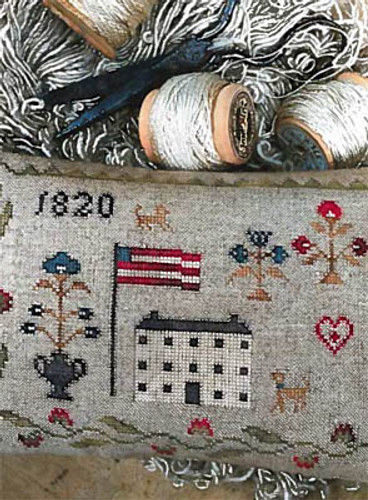 Summer House Pinkeep - Cross stitch Pattern