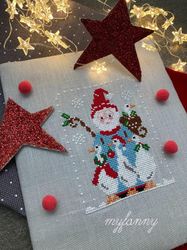 Santa Collection #6 Santa and Geese - Cross Stitch Pattern