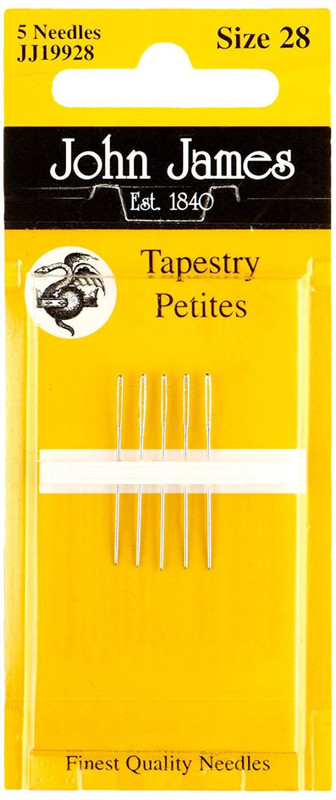 Petite Length Tapestry Needles - Size 28 - Pack of 5