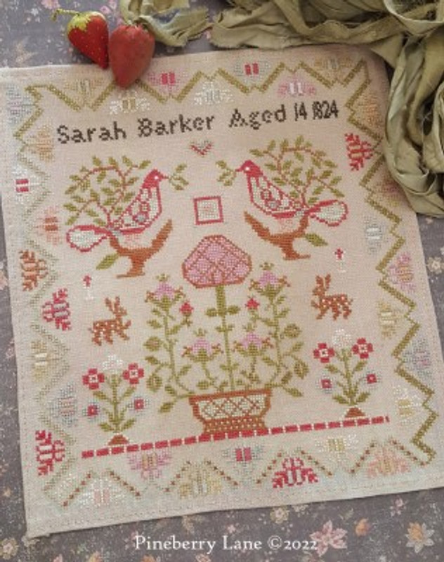 Sarah Barker 1824 Sampler - Cross Stitch Pattern