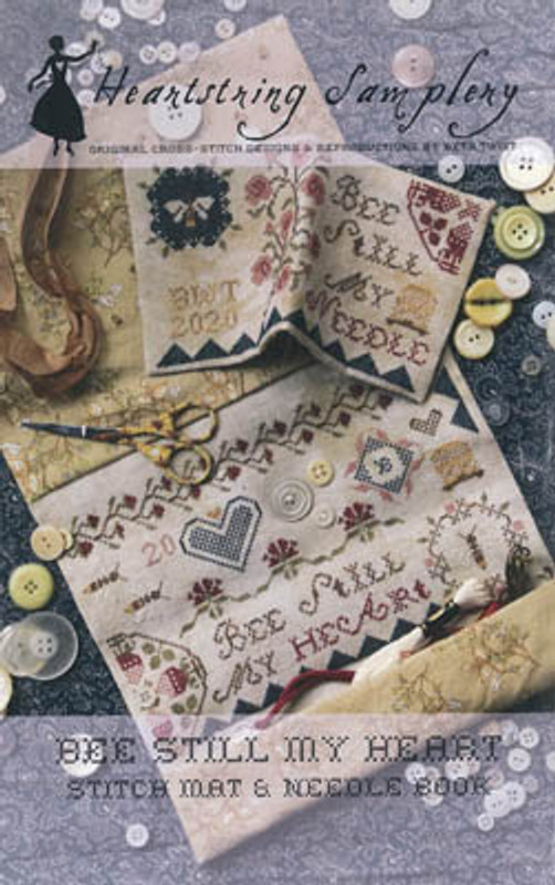 Bee Still My Heart Stitch Mat & Needle Book - Cross Stitch Pattern