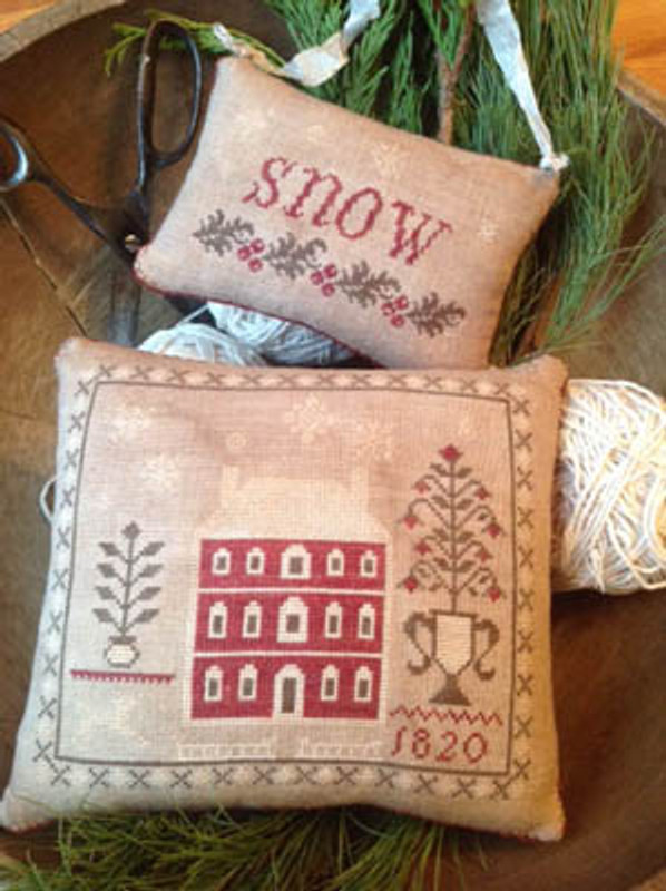 SNOWED IN PINKEEP & ORNAMENT - CROSS STITCH PATTERN