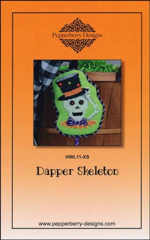 Daper Skeleton - Halloween Lollipop - Cross Stitch Pattern