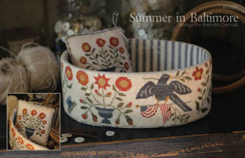 Summer in Baltimore - Sewing Basket & Needle Keep - Cross Stitch Pattern