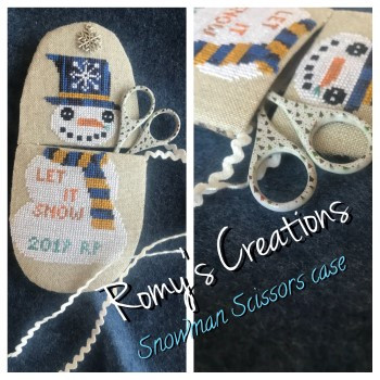Snowman Scissor Case - Cross Stitch Pattern