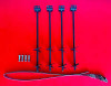Set of 4 Auger Type Anchors Tie Down Straps & Bolts