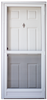 Combo Door 34"x76" Right Hand 4" Jamb 6-panel solid w/knocker/viewer