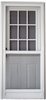 Combo Door 34"x76" Left Hand 4" Jamb 9-Lite Window
