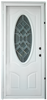 Combo Door 34"x76" Left Hand 4" Jamb Decorative Oval Window