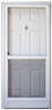 Combo Door 34"x80" Right Hand 4" Jamb 6-panel solid w/knocker/viewer