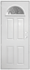 32x72 RH Out Swing Door Decorative Fan Window